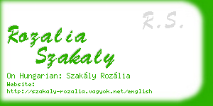 rozalia szakaly business card
