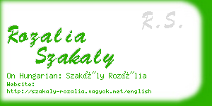 rozalia szakaly business card
